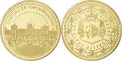 World Coins - France, Medal, Le Château de Fontainebleau, Copper-Nickel Gilt,
