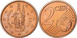 World Coins - San Marino, 2 Euro Cent, BU, 2004, Rome, Copper Plated Steel,