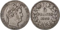 World Coins - Coin, France, Louis-Philippe, 5 Francs, 1839, Strasbourg, , Silver