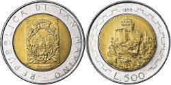 World Coins - Coin, San Marino, 500 Lire, 1988, Rome, , Bi-Metallic, KM:226