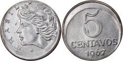 World Coins - Coin, Brazil, 5 Centavos, 1967, error off center strike, , Stainless