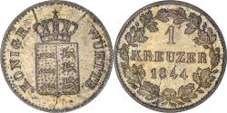 World Coins - Coin, German States, WURTTEMBERG, Wilhelm I, Kreuzer, 1844, , Silver