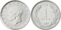 World Coins - Turkey, Lira, 1967, Istanbul, Stainless Steel,
