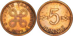 World Coins - Coin, Finland, 5 Pennia, 1971, , Copper, KM:45