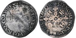 World Coins - France, Henri II, Douzain aux croissants, 1550, Paris, Billon,