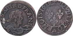 World Coins - France, Louis XIII, Double Tournois, 1638, Tours, Copper, , Gadoury:11