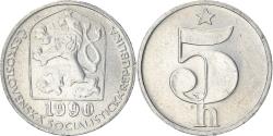 World Coins - Coin, Czechoslovakia, 5 Haleru, 1990, , Aluminum, KM:86