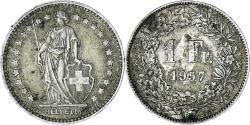 World Coins - Coin, Switzerland, Franc, 1957, , Silver, KM:24