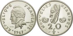 World Coins - Coin, New Hebrides, 20 Francs, 1967, Paris, ESSAI, , Nickel, KM:E3