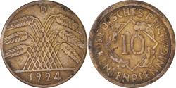World Coins - Coin, GERMANY, WEIMAR REPUBLIC, 10 Rentenpfennig, 1924, Munich,