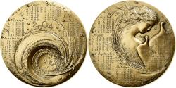 World Coins - France, Medal, Calendrier, Femme aux Colombes, 2004, Bronze, Mayot,