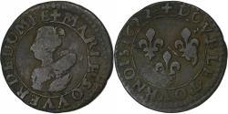 World Coins - Principality of Dombes, Marie de Montpensier, Double Tournois, 1622, Trévoux