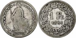 World Coins - Switzerland, Franc, 1886, Bern, Silver, , KM:24