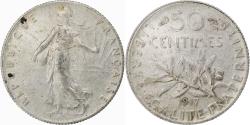 World Coins - Coin, France, Semeuse, 50 Centimes, 1917, Paris, , Silver, KM:854
