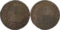 World Coins - France, Louis XIII, Double Tournois, 1627, Paris, Copper, , Gadoury:9a