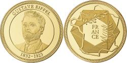 World Coins - France, Medal, Gustave Eiffel, Copper Gilt,
