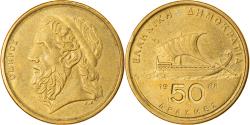 World Coins - Coin, Greece, 50 Drachmes, 1988, , Aluminum-Bronze, KM:147