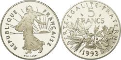 World Coins - FRANCE, Semeuse, 5 Francs, 1993, Paris, KM #926a.2, , Nickel Clad...