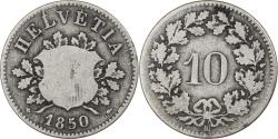 World Coins - Switzerland, 10 Rappen, 1850, Strasbourg, Billon, , KM:6