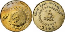 World Coins - France, 1/4 Euro, 2002, Paris, Aluminum-Bronze, , KM:1293