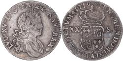 World Coins - Coin, France, Louis XV, 1/6 Écu (XX-S) de France-Navarre, 1719, Paris