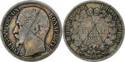 World Coins - France, Napoleon III, Franc, 1852, Paris, Silver, , Gadoury:458