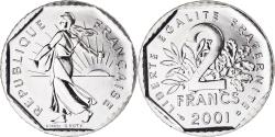 World Coins - Coin, France, Semeuse, 2 Francs, 2001, Paris, BU, , Nickel, KM:942.2