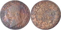 World Coins - Coin, France, Dupré, 5 Centimes, AN 8, Metz, , Bronze, KM:640.2