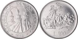 World Coins - Coin, San Marino, 100 Lire, 1974, Rome, , Steel, KM:36