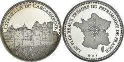 World Coins - France, Medal, La Citadelle de Carcassonne, Patrimoine, Proof,