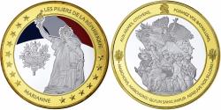 World Coins - France, Medal, Les piliers de la République, Marianne, Silver Plated Copper