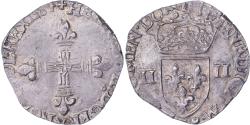 World Coins - France, Henri III, 1/4 Ecu, 1584, Rennes, Silver, , Gadoury:494