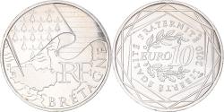 World Coins - France, 10 Euro, Bretagne, 2010, Paris, Silver,