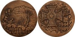 World Coins - Italy, Medal, Bataille de Monte Cassino, 1989, Bronze,