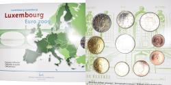 World Coins - Luxembourg, Euro-Set, 2009, Set euro 10 monnaies BU,