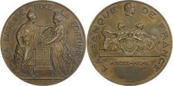 World Coins - France, Medal, La Banque de France, La Sagesse fixe la Fortune, 1950, Bronze
