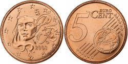 World Coins - France, 5 Euro Cent, BU, 2003, MDP, Copper Plated Steel, , KM:1284