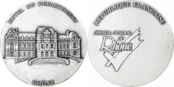 World Coins - France, Medal, Hôtel du département du Rhône, Silvered bronze,