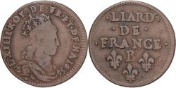 World Coins - Coin, France, Louis XIV, Liard, 1656, Pont-de-l'Arche, , Copper