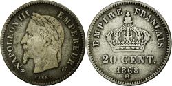 World Coins - Coin, France, Napoleon III, Napoléon III, 20 Centimes, 1868, Strasbourg