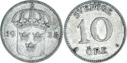 World Coins - Coin, Sweden, Gustaf V, 10 Öre, 1935, , Silver, KM:780