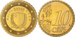 World Coins - Malta, 10 Euro Cent, The arms of Malta, 2008, , Nordic gold
