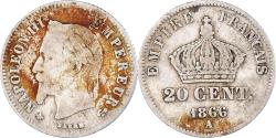 World Coins - Coin, France, Napoleon III, Napoléon III, 20 Centimes, 1866, Paris,