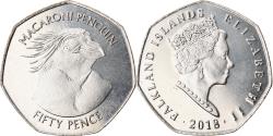 World Coins - Coin, Falkland Islands, 50 Pence, 2018, Pingouins - Manchot Macaroni,