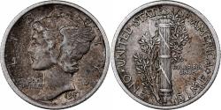 Us Coins - United States, Dime, Mercury Dime, 1917, U.S. Mint, Silver, , KM:140