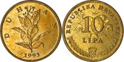 World Coins - Coin, Croatia, 10 Lipa, 1993, , Brass plated steel, KM:6