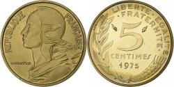 World Coins - France, 5 Centimes, Marianne, 1975, MDP, série FDC, Cupro-Aluminium,