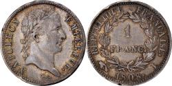 World Coins - Coin, France, Napoléon I, Franc, 1808, Limoges, Fautée, , Silver