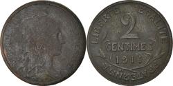 World Coins - Coin, France, Dupuis, 2 Centimes, 1911, Paris, , Bronze, KM:841