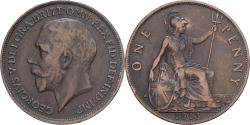 World Coins - United Kingdom, George V, Penny, 1913, London, Small head, Bronze,